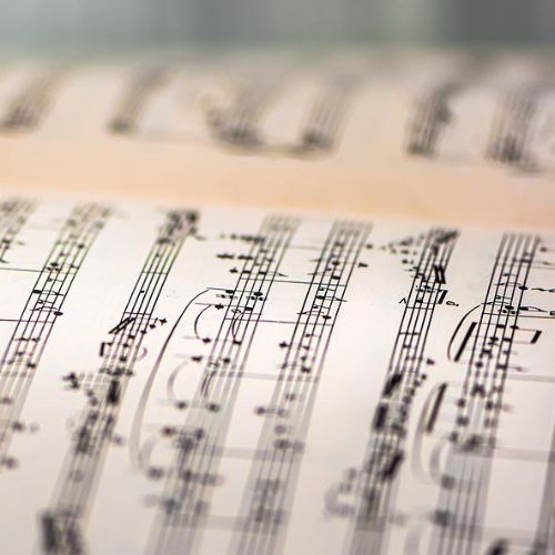 close up of music sheet