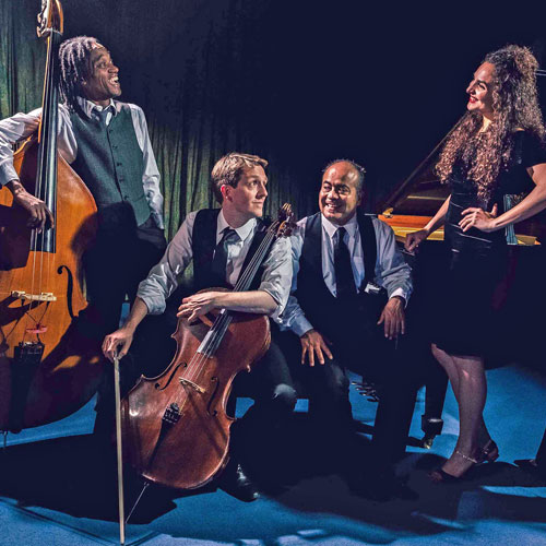 Group of musicians with string instruments